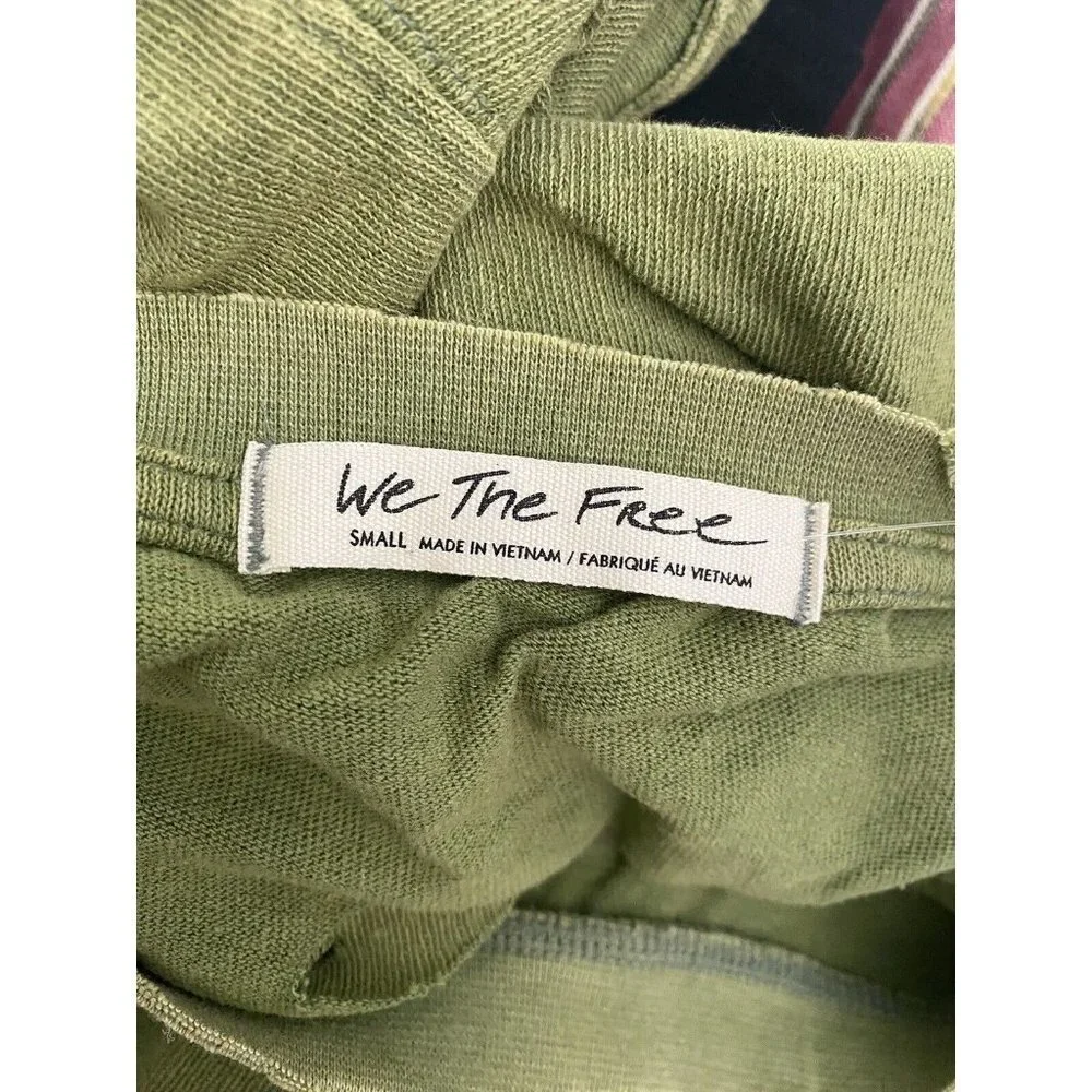 Free People Womens Bleached‎ Military Rubi Distressed T-Shirt Size Small